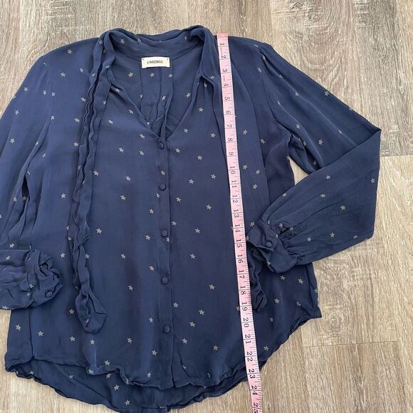 L'AGENCE Nina Star-Print Blouse - Picture 9 of 9